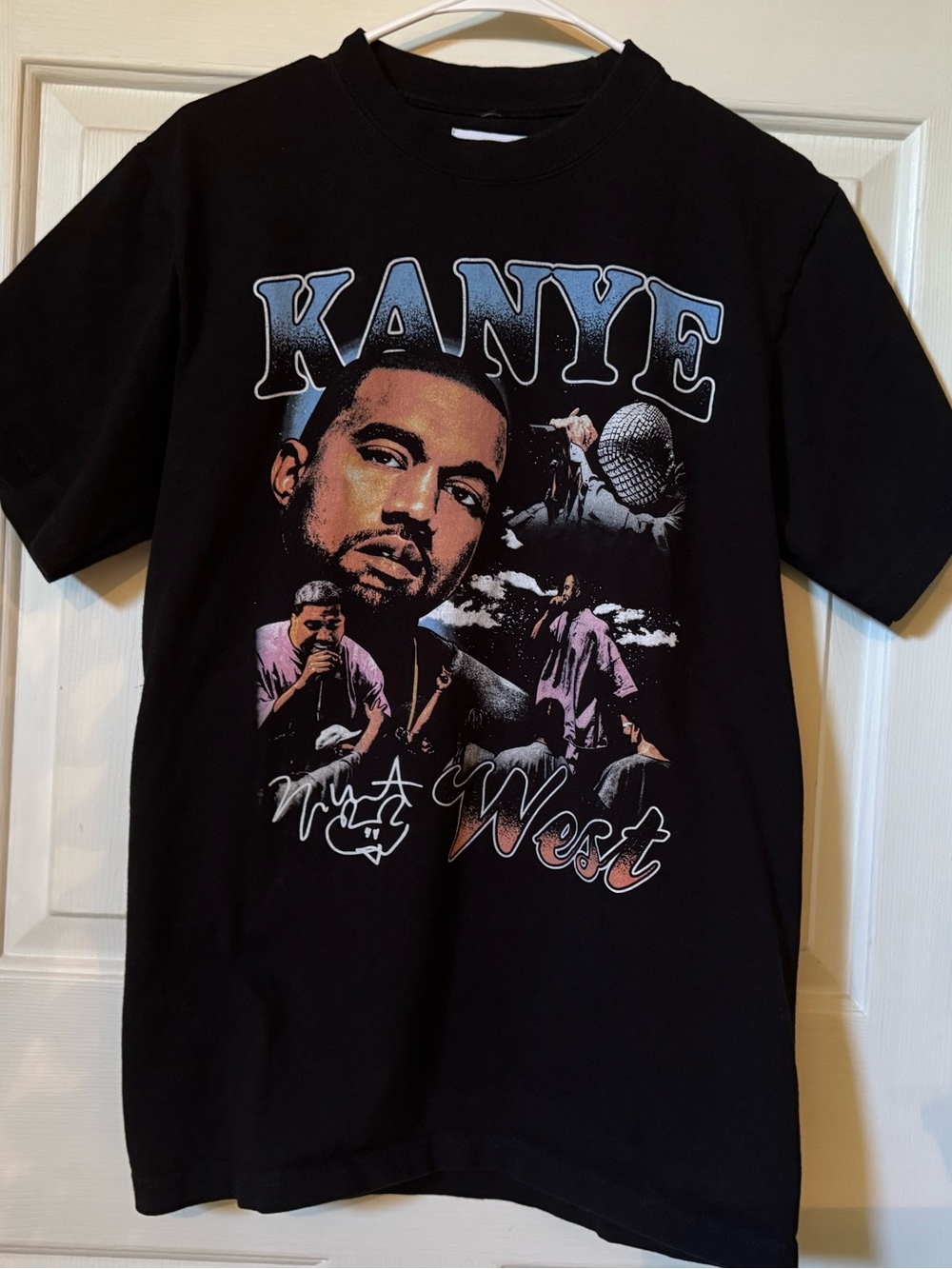 Kanye West Graphic Tee Black Vintage Style T-Shirt Heavyweight Cotton M